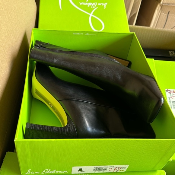 SAM EDELMAN ANIKA LEATHER MID-CALF BOOTS - Picture 2 of 10